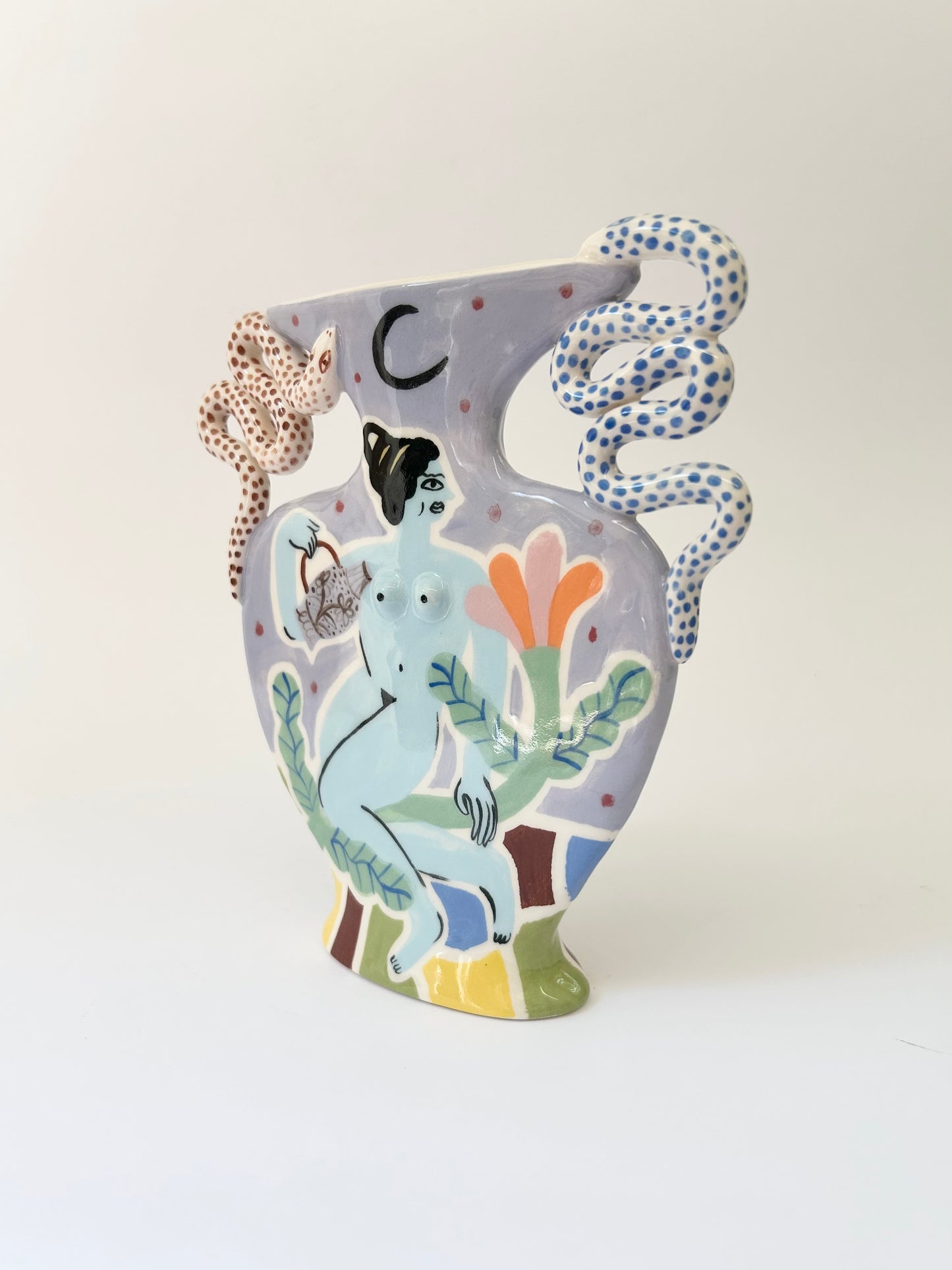 Woman & Snake Vase