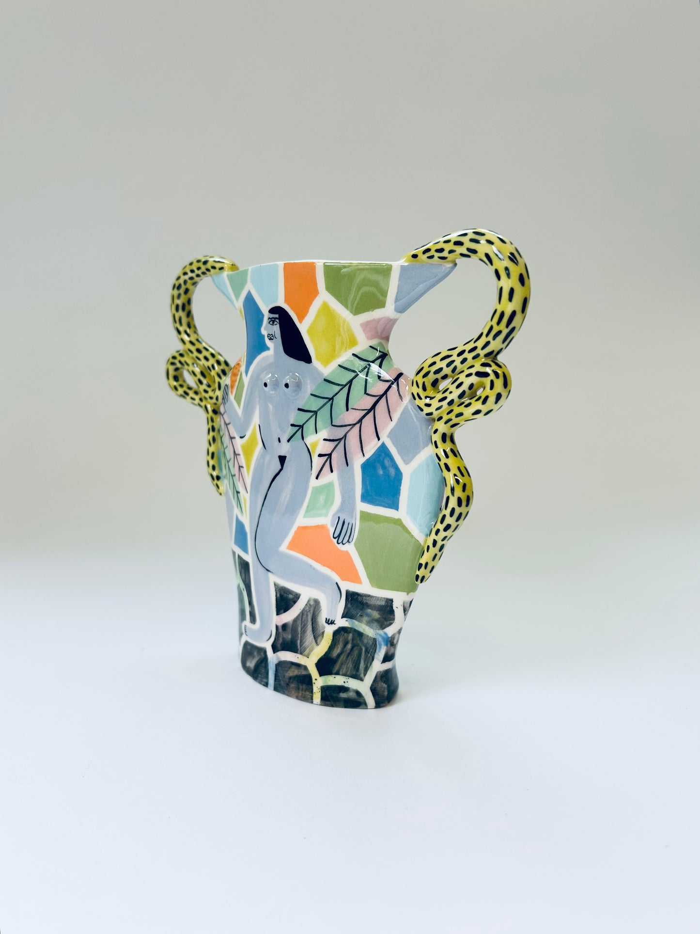 Mosaic Flower Goddess Vase