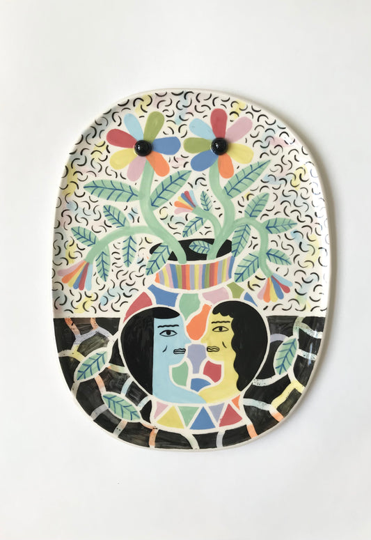 Vase Girl Plate