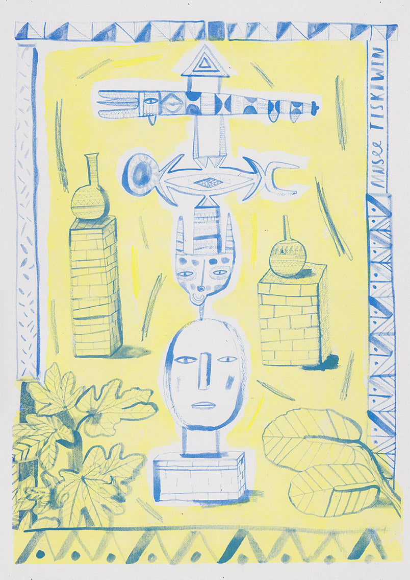 Musee Tiskiwin A3 2 colour riso print