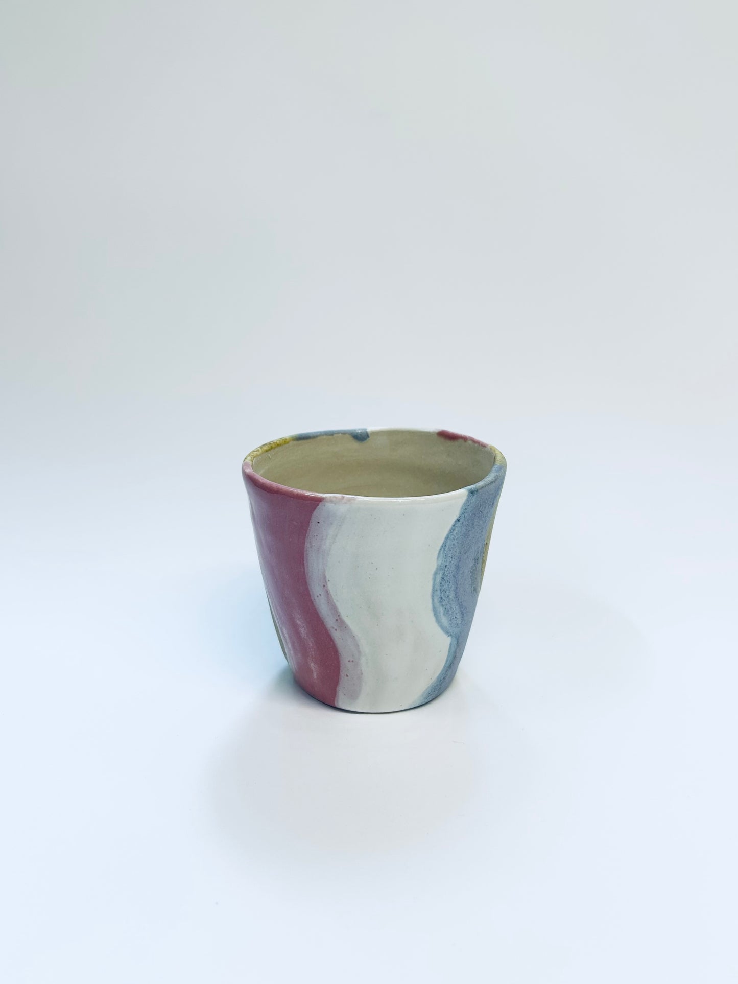 Swirly glazed cup