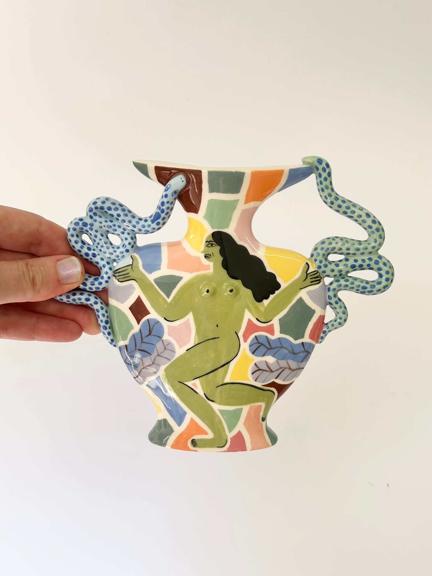 Woman & Snake Vase