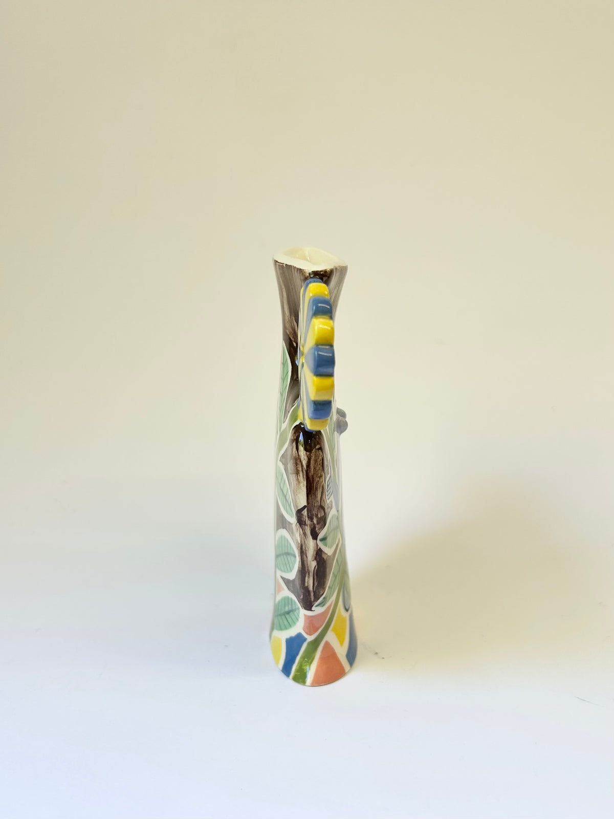 Blue & Yellow Flower Vase