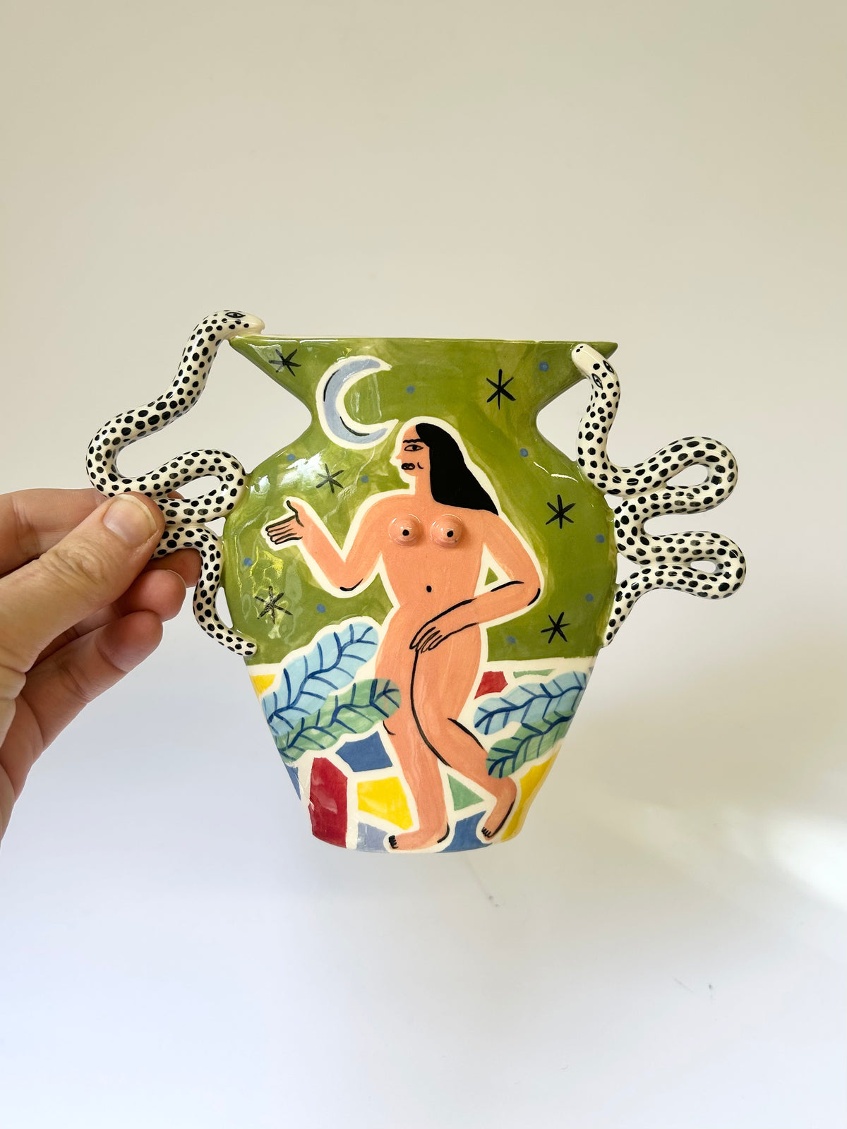 Moon & Snake Vase