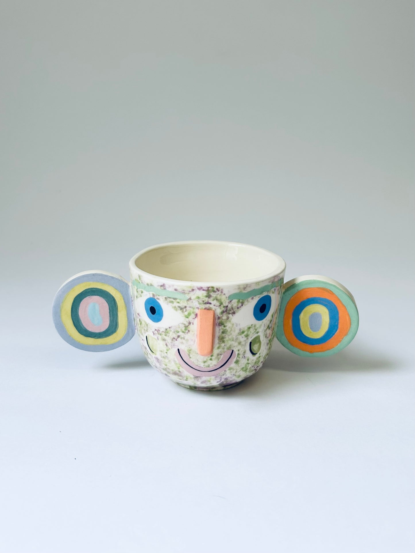 Pink & Green Speckled Cup