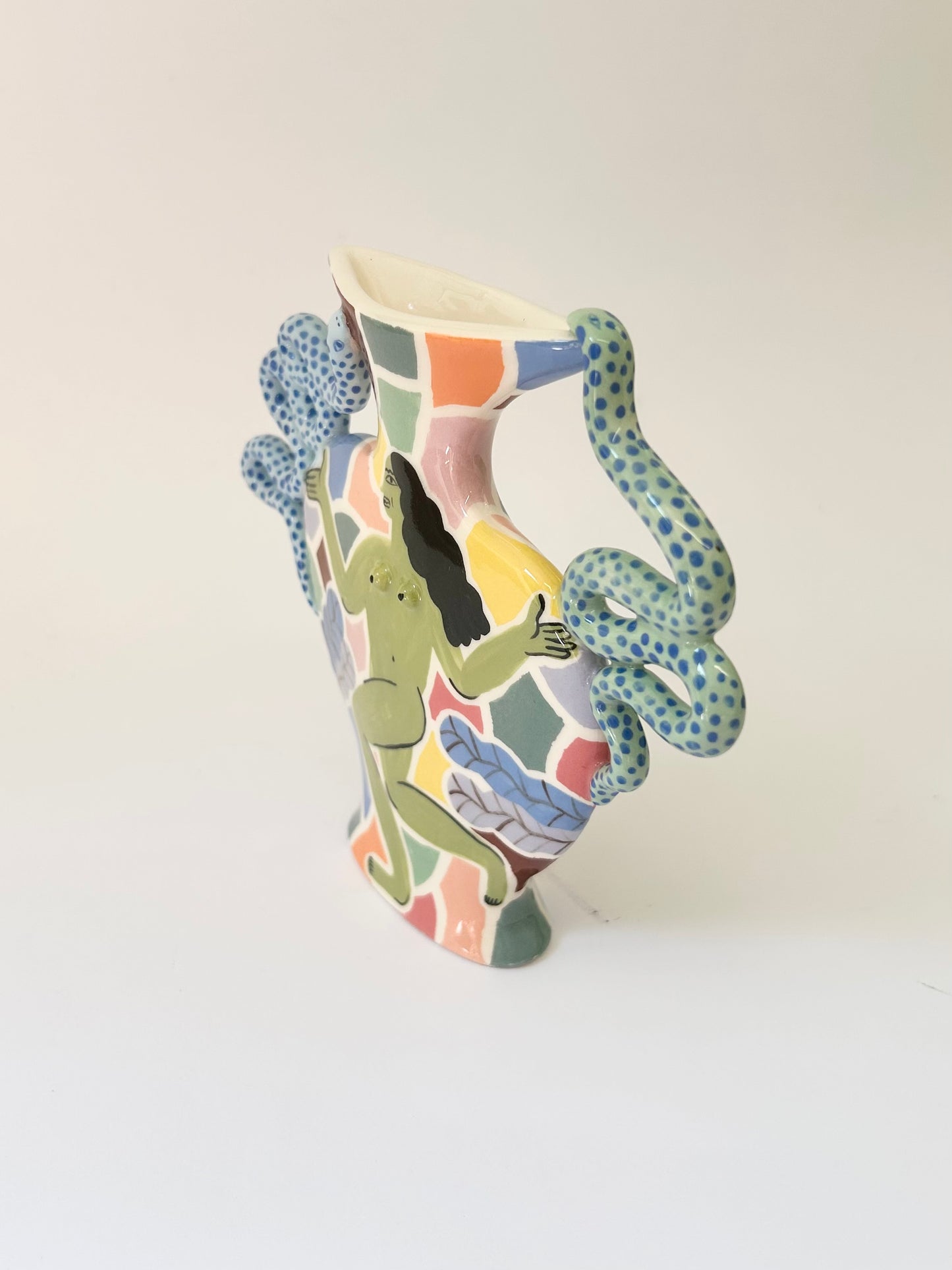 Woman & Snake Vase