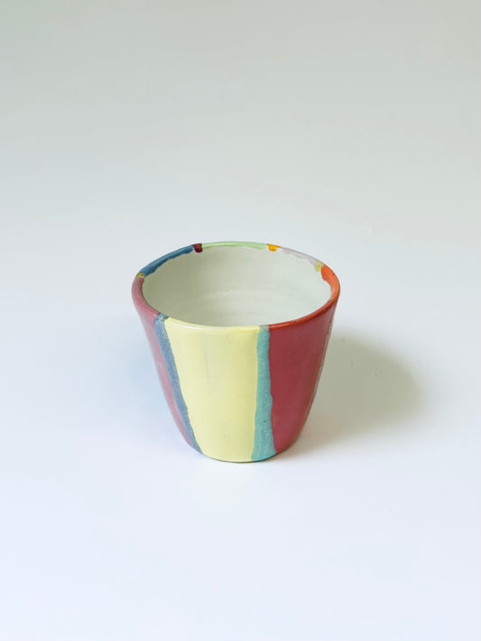 Multicoloured Stripes Pot