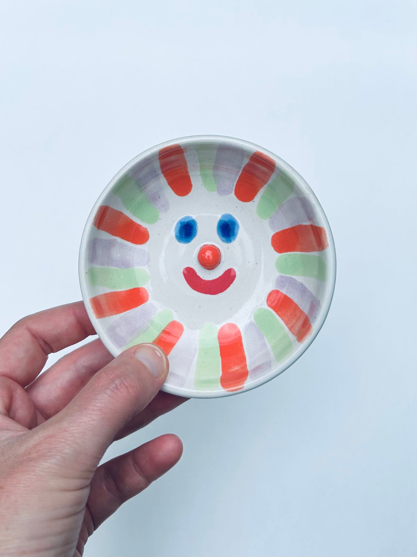 Colourful face dish small